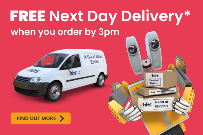 Enjoy free next day delivery when you order by 3pm with HBS