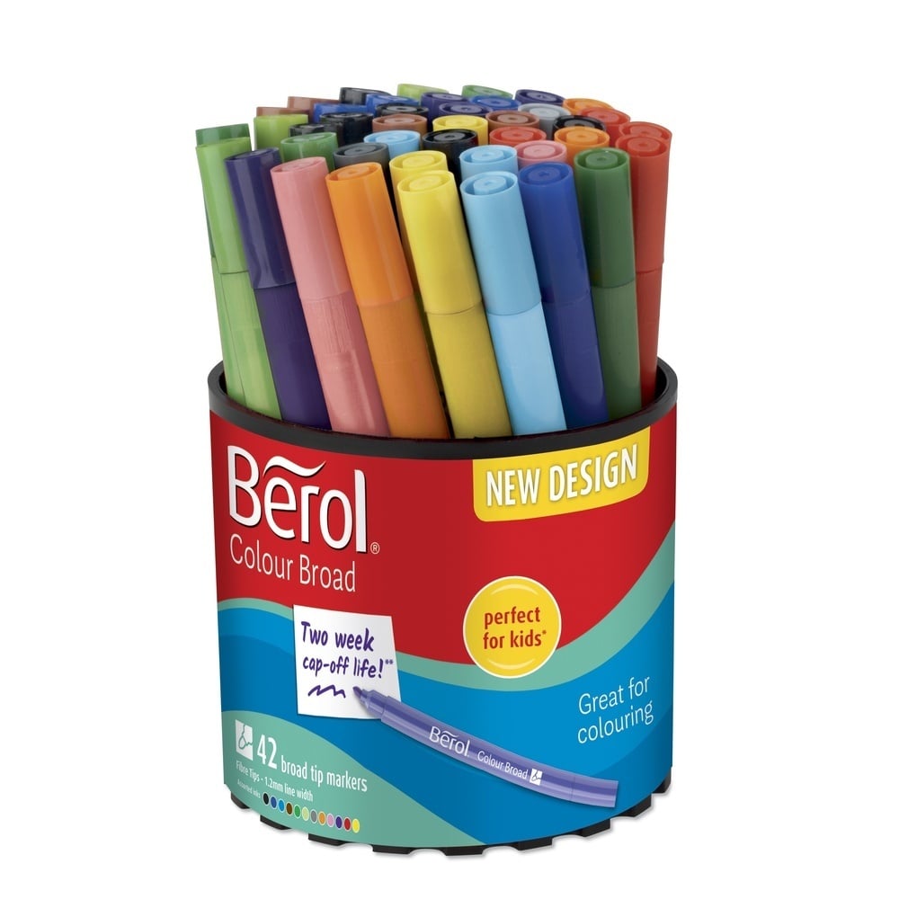 Berol Colour Broad Pen - Assorted Tub