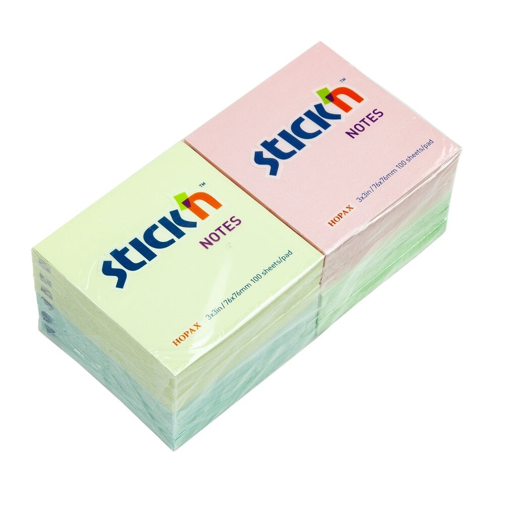 Coloured Sticky Notes 75 X 75mm Pastel Rainbow