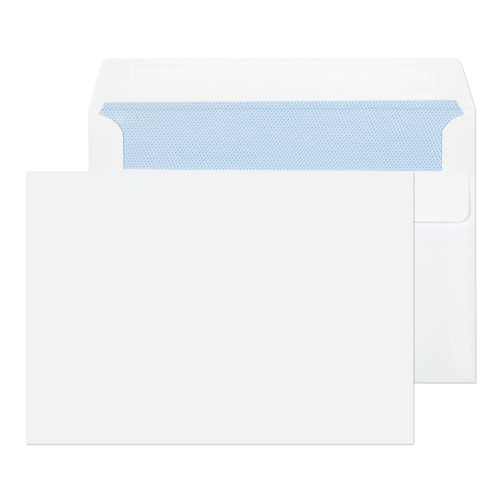 C6 Non-Window Wallet Self Seal Envelopes White 90gsm
