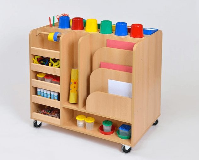 Double Sided Art Resource Trolley