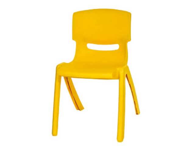 Stackable Children's Plastic Chairs Yellow