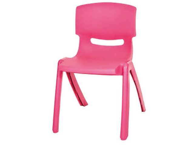 Stackable Children's Plastic Chairs Pink