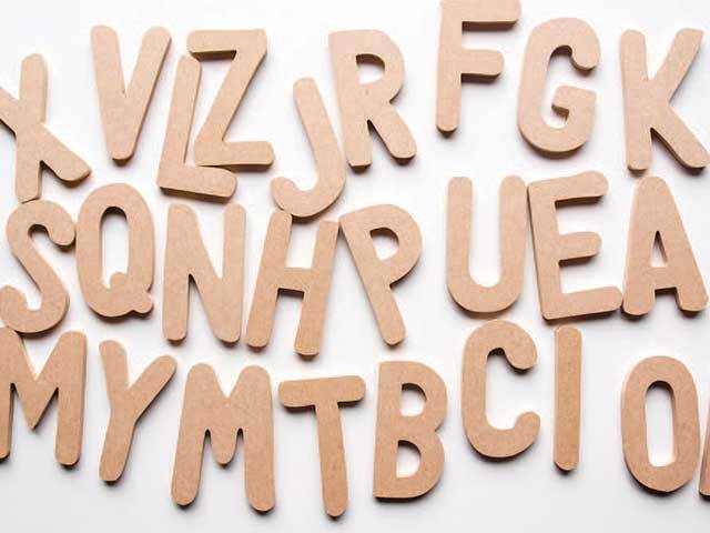 Plain Wooden Letters Lowercase - Set of 26