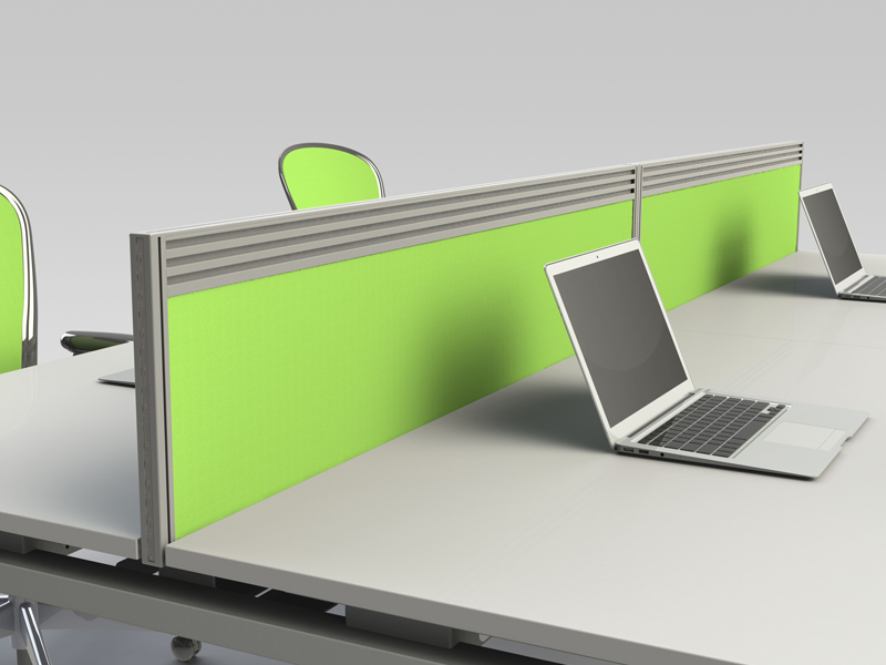 Cirrus Alu Frame Desk Screen Triple Tool Rail  GP2