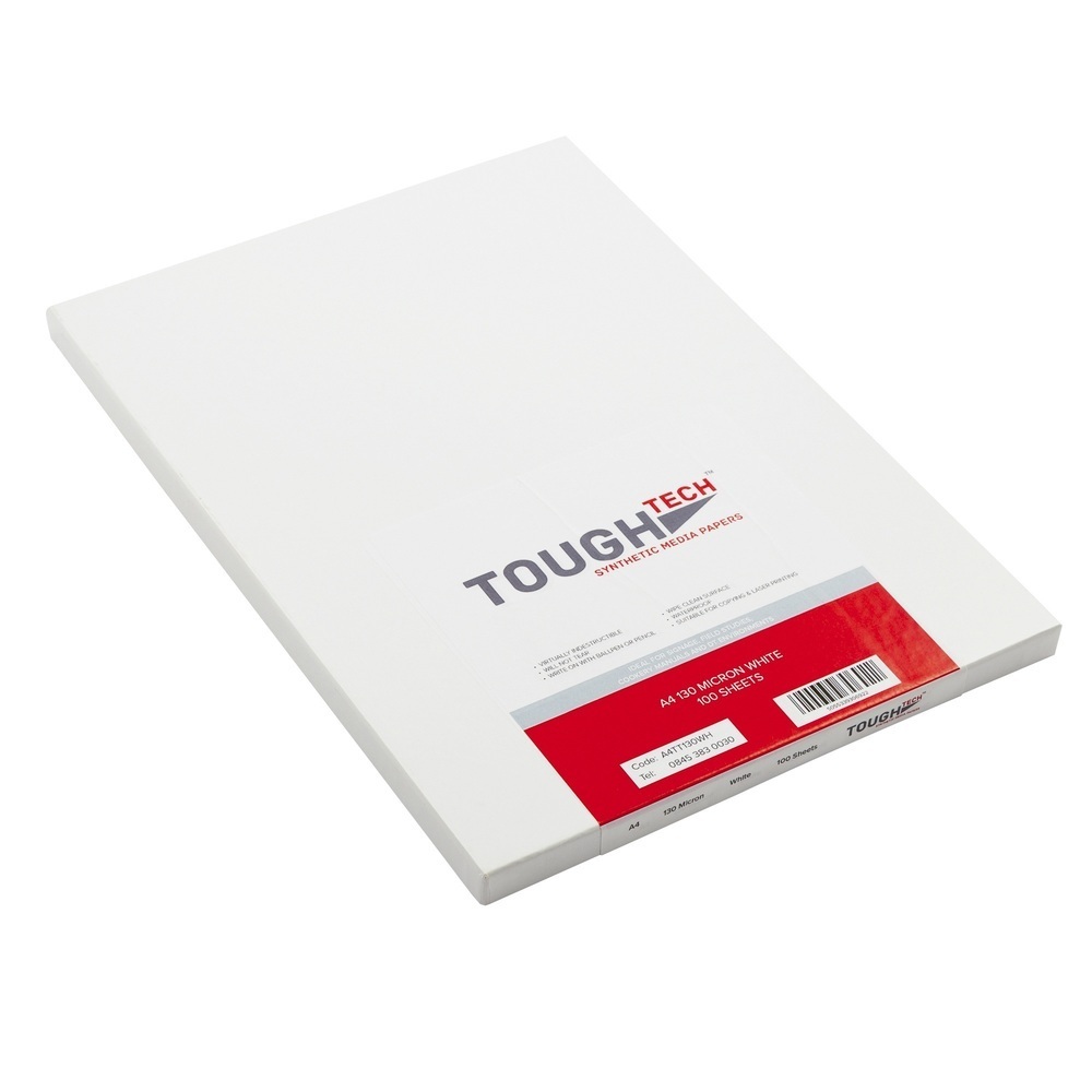 A4 130 Micron ToughTech Synthetic Media Paper White