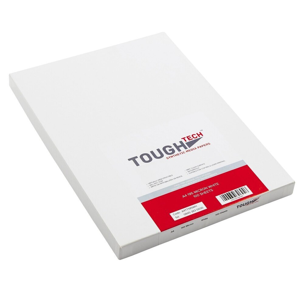 A4 195 Micron ToughTech Synthetic Media Paper White