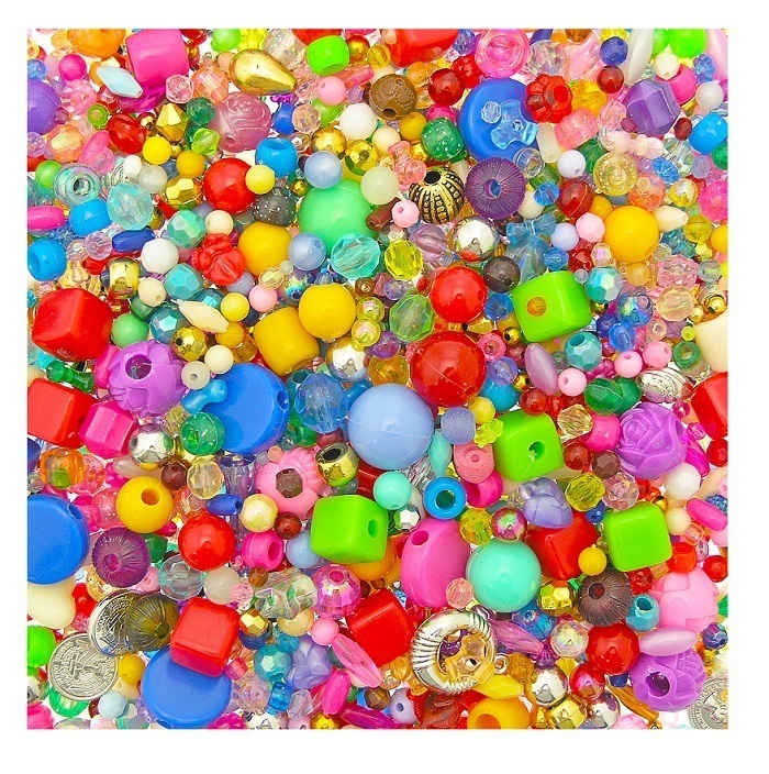 Plastic Beads Assorted 450G