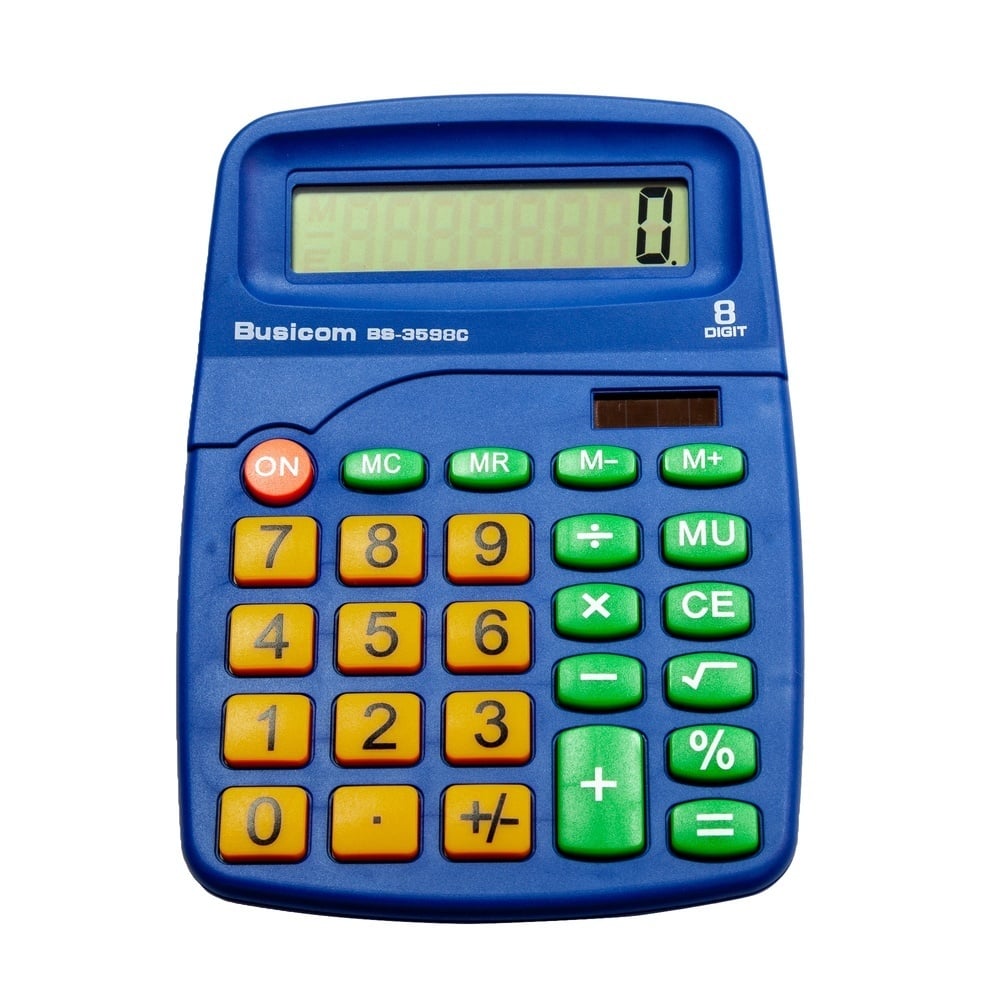 Blue PE Solar Wallet Calculator with 8-Digit Display 