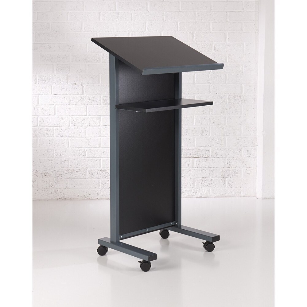 Coloured Panel Front Lectern Black