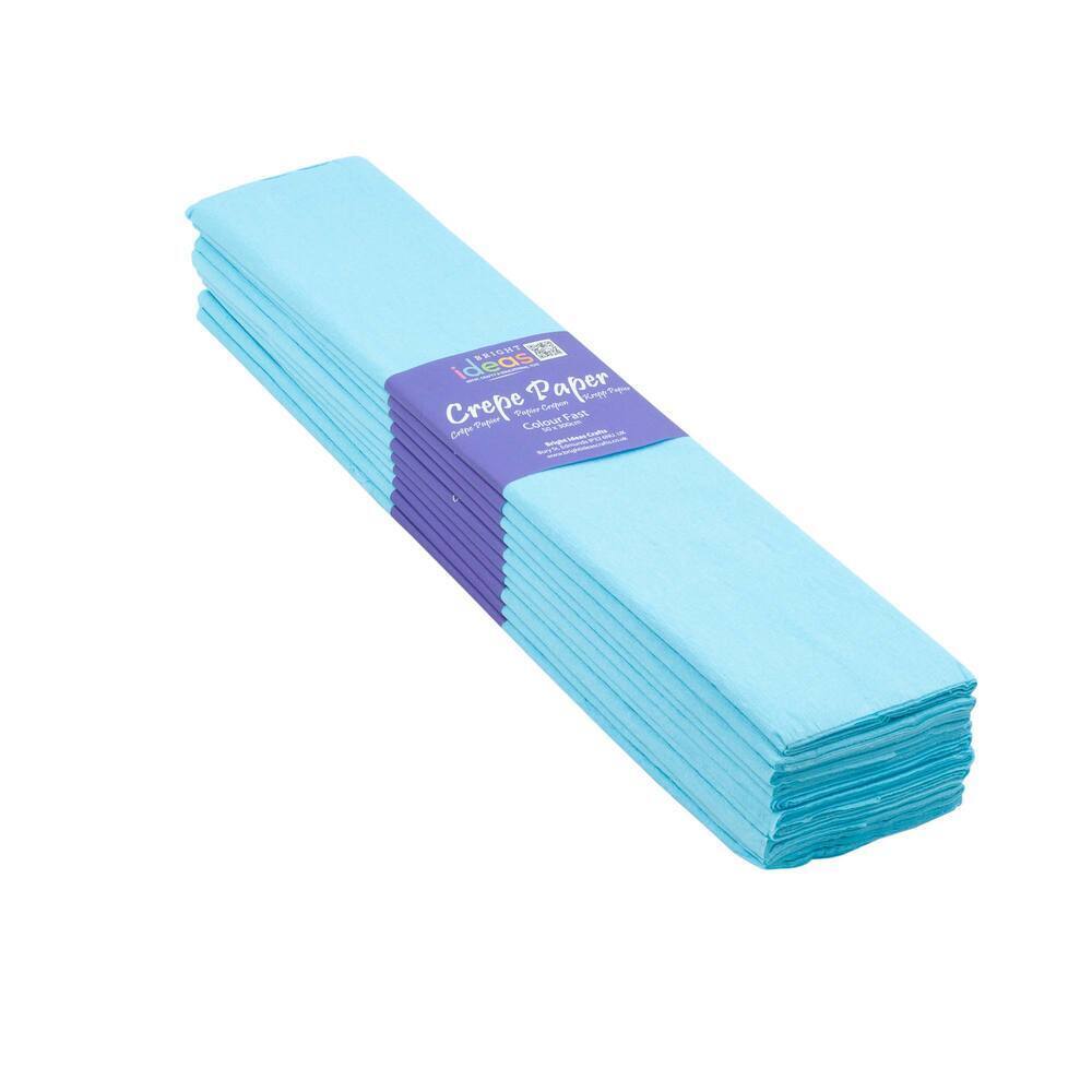 Crepe Paper Non-Bleed 50cm X 3M Light Blue