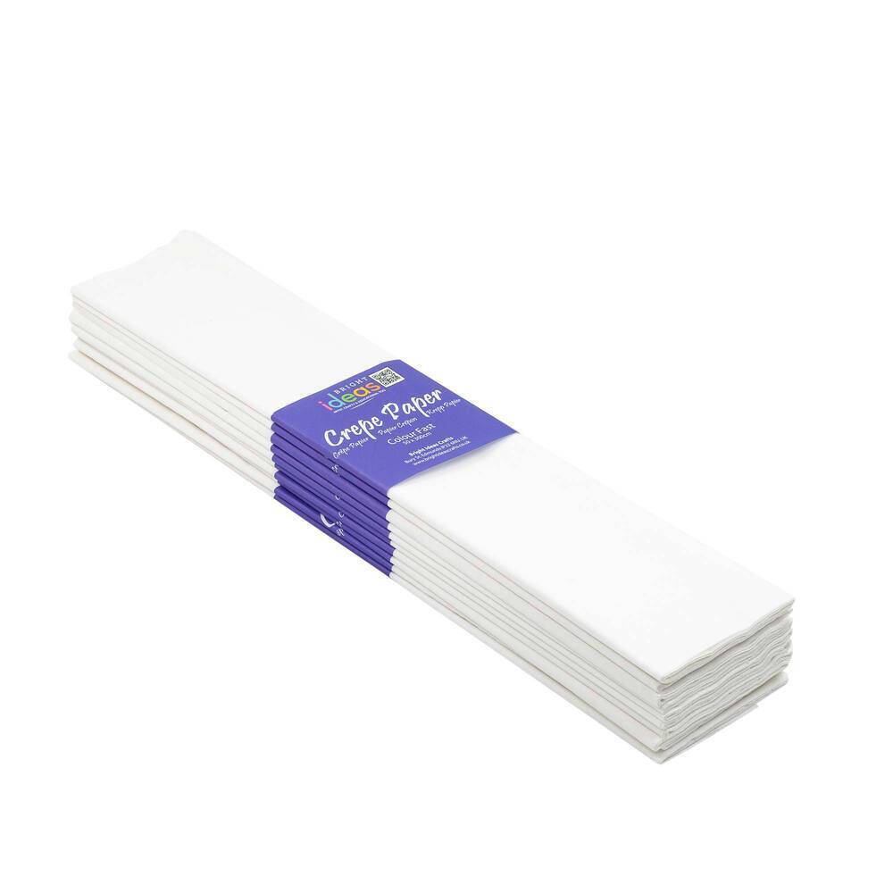 Crepe Paper Non-Bleed 50cm X 3M White