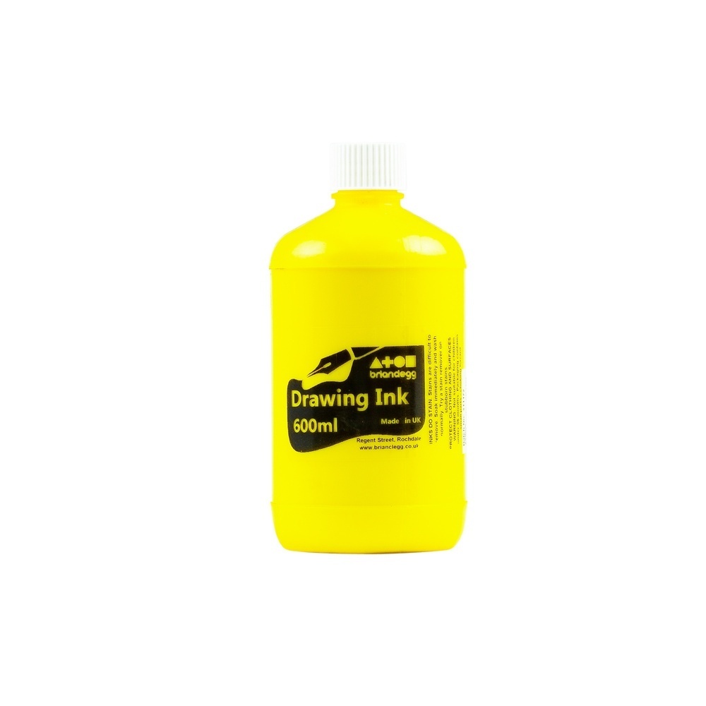 Drawing Ink 600ml Single Colours Yellow