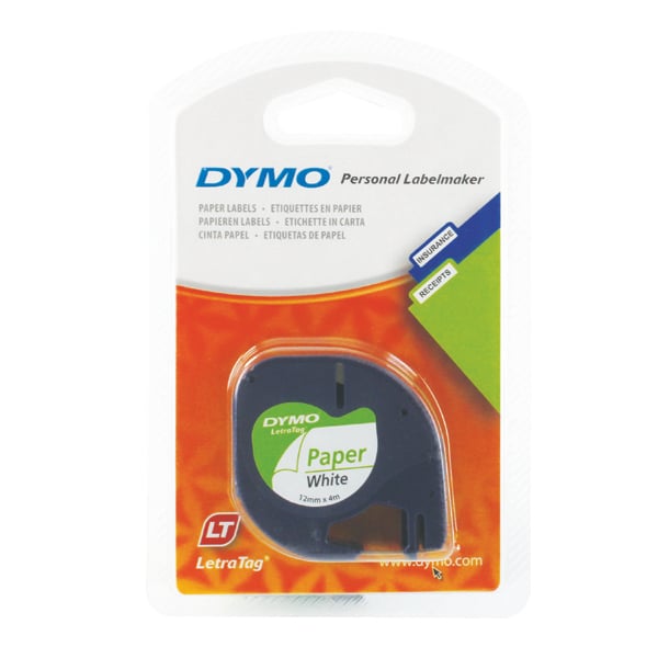 Dymo Letratag Tape Paper Pearl White