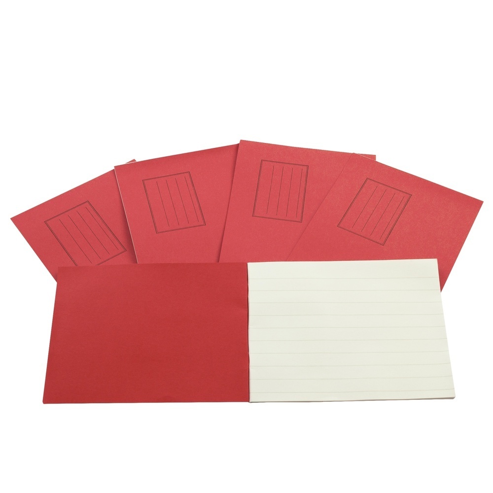 Exercise Books 5.25 X 6.5 24 Page 12mm Feint Red
