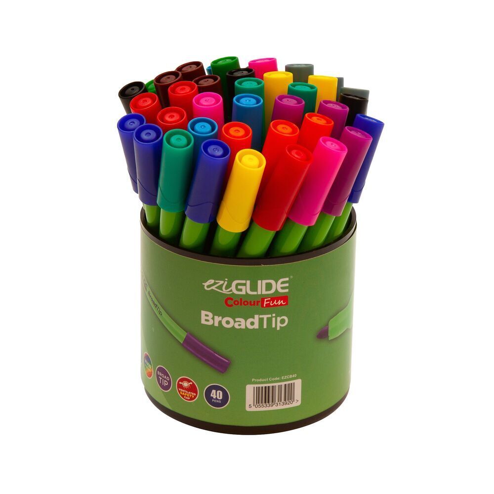 EziGlide ColourFun Broad Tip - Assorted Tub