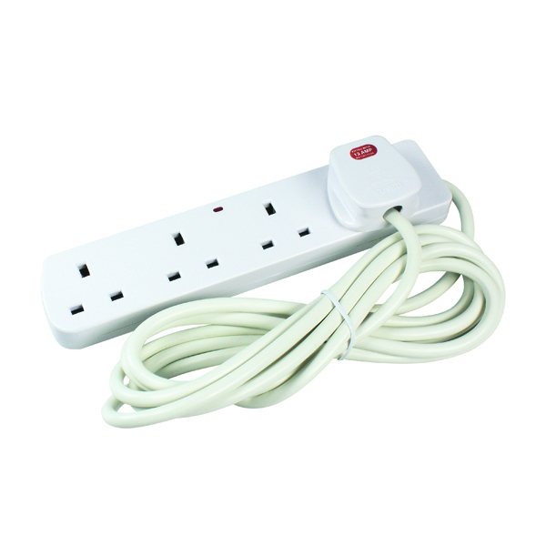 Extension Cable 4 Socket 2Metre