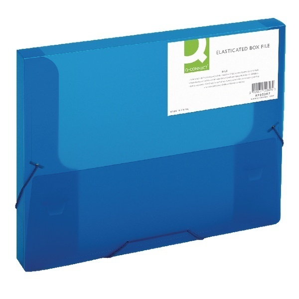 Elasticated Box Files Blue