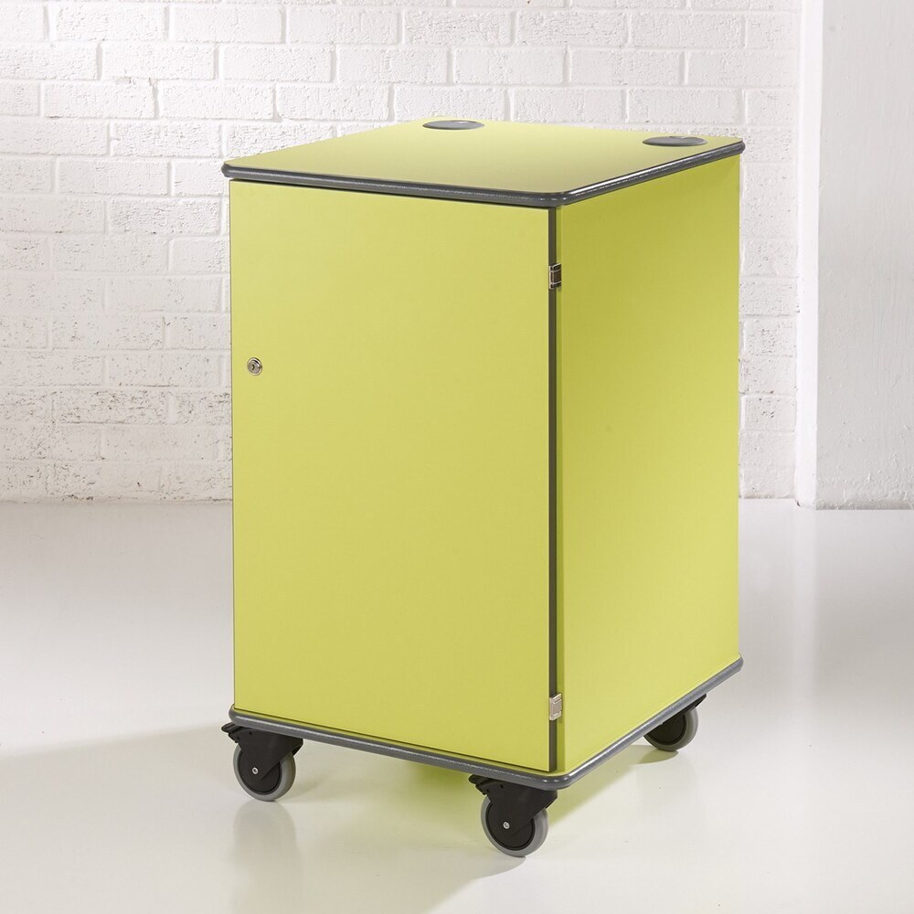 MM100 Coloured Mobile Multi-Media Cabinets - Lime