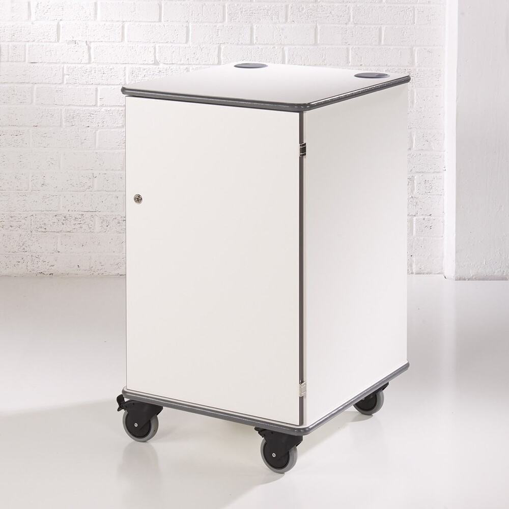 MM100 Coloured Mobile Multi-Media Cabinets - White