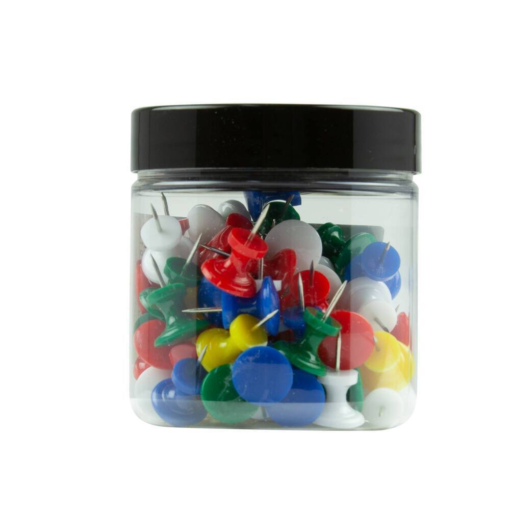 Necessities Tubs Push Pins Assorted Colours