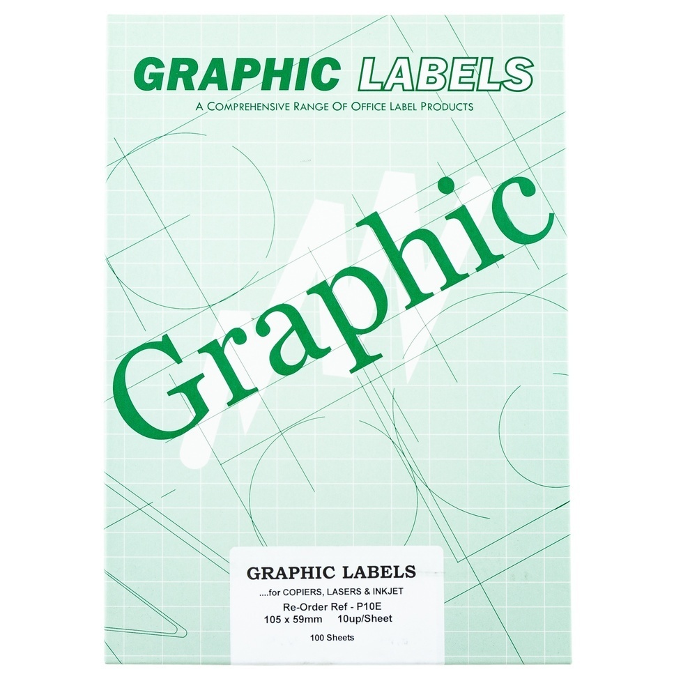 Copier & Laser Labels A4 Square Corners - 10 Per Sheet