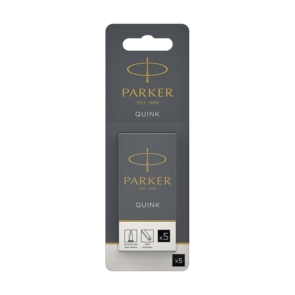 Quink Cartridges Permanent Black PK5 X 12