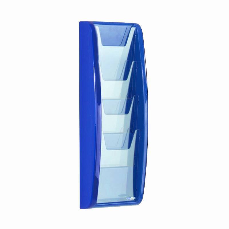 Panorama Leaflet Dispensers A5 4 Pockets Blue