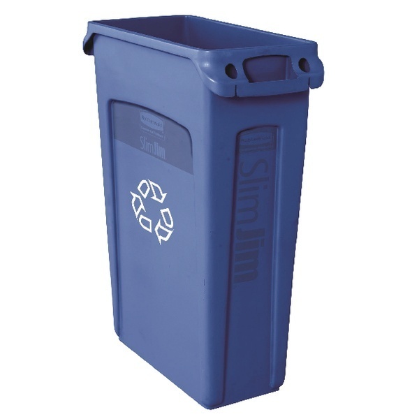 Slim Jim Recycling Venting Channel Container 87 Litre Blue