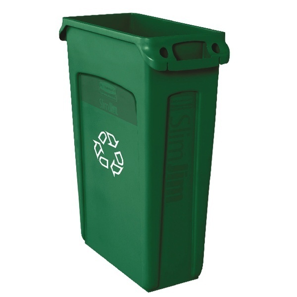 Slim Jim Recycling Venting Channel Container 87 Litre Green