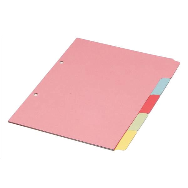 5 Part Coloured Subject Dividers