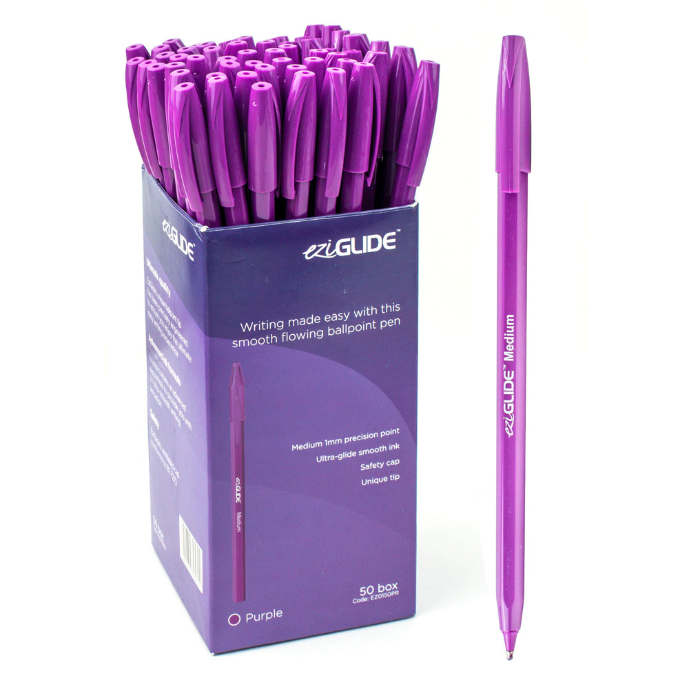 EziGlide Ballpoint Pens Purple