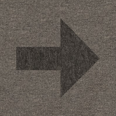 Social Distancing Carpet Tile Dark Arrow on Light Background