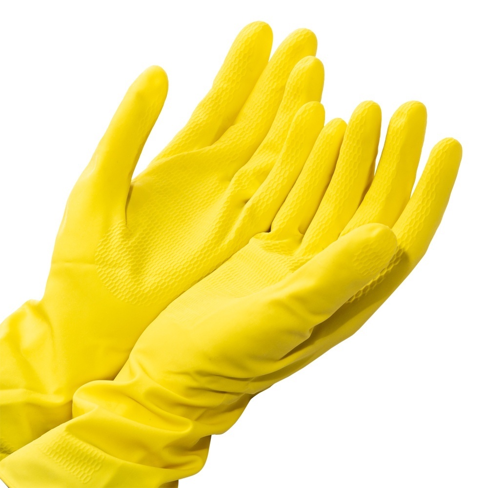 Household Rubber Gloves Medium Yellow