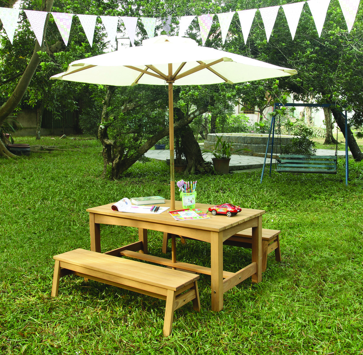 Outdoor Rectangle Table H480mm in Eucalyptus